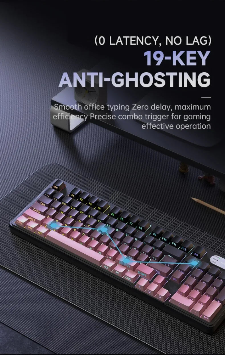 Wired Silent Keyboard Gaming Keyboard Magnetic Mechanical Wired for Pro Gaming Rapid Trigg 8000Hz 128K Rate