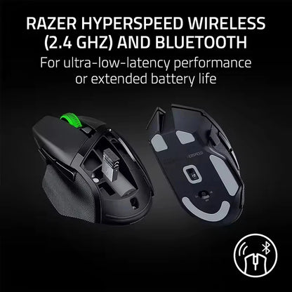 Originali Razer Basilisk V3 X HyperSpeed pritaikoma belaidė žaidimų pelė su 18K optiniu jutikliu, Chroma RGB ir 9 programuojamais valdikliais