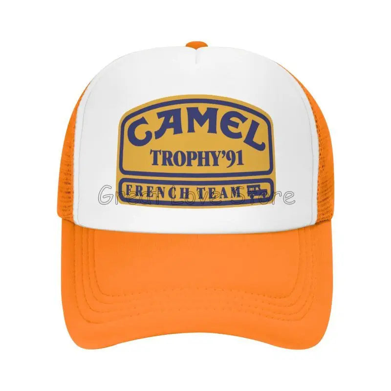 „Camel Trophy 91“ spausdinta beisbolo kepurė, unisex saulės skydeliai, vasarinės hiphopo kepurės vyrams ir moterims, lauko kvėpuojančios tinklinės „Snapback“ kepurės