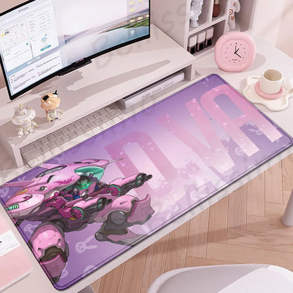 Accessori gaming O-Overwatch D-D.va Tappetino mouse grande Tappetino per tastiera e mouse PC Scrivania XXL Tappetini estesi Gamer Mausepad