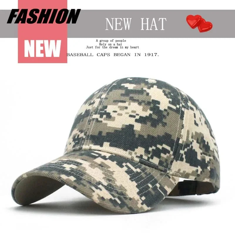 Casquettes de baseball camouflage pour homme, casquette tactique anti-UV, ajustable, style militaire, camouflage, airsoft, chasse, camping, randonnée, pêche
