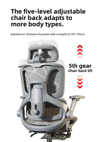 Sedia da ufficio e gaming ergonomica Air Titan Full Mesh per computer, con supporto lombare a tre zone e design ad alta ventilazione per scrivania da studente
