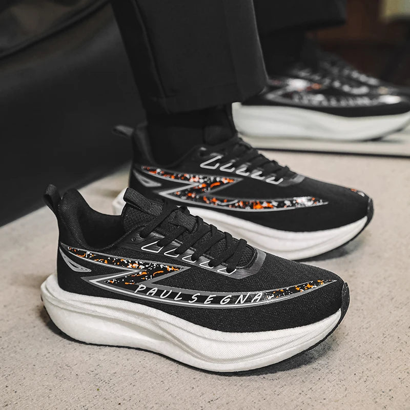 Men's Running Shoes Professional Marathon Comfortable Breathable Mesh Sneakers Daily Fitness Anti-Slip Shock-Absorbing Jogging Shoes