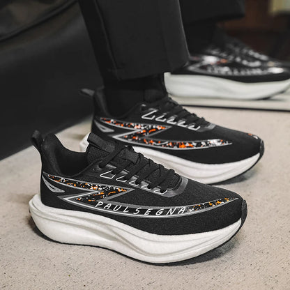 Men's Running Shoes Professional Marathon Comfortable Breathable Mesh Sneakers Daily Fitness Anti-Slip Shock-Absorbing Jogging Shoes