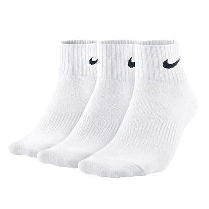 Nike Logo Athletic High-Top Socks Training Mid-Calf Socks Unisex Style Combo Pack White SX7676-100
