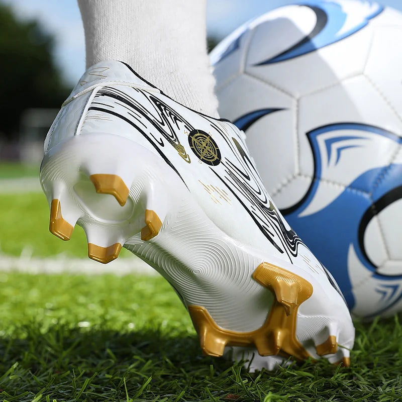 Chaussures de football unisexes AG Stud pour hommes et femmes, crampons de football légers, antidérapants, respirants, baskets d'entraînement, pour terrain en herbe naturelle, match F