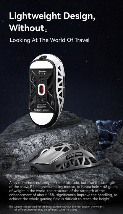 Attack Shark R2 Ασύρματο Gaming Mouse PAW3950 8K από ελαφρύ κράμα μαγνησίου, Bluetooth Tri-Mode για gaming/γραφείο