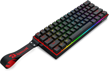 Redragon K617 HE Rapid Trigger Gaming 60% 61 Keys Wired Mechanical Keyboard, Dedicated Hall Effect Magnetic Switch, Strap Version