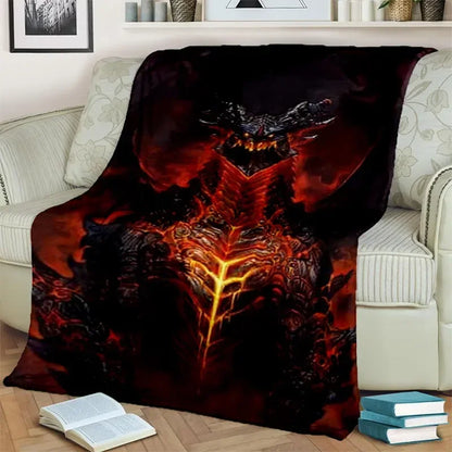 3D World of Warcraft-spil WOW Lich King DH-tæppe, blødt tæppe til hjemmet, soveværelset, sengen, sofaen, picnic, rejser, kontoret og børn