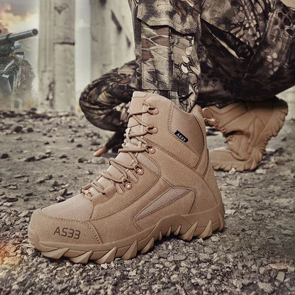 Chaussures de neige antidérapantes pour hommes, bottines montantes à plateforme, confortables et chaudes, bottes d'hiver pour hommes, bottes de couture dans le désert