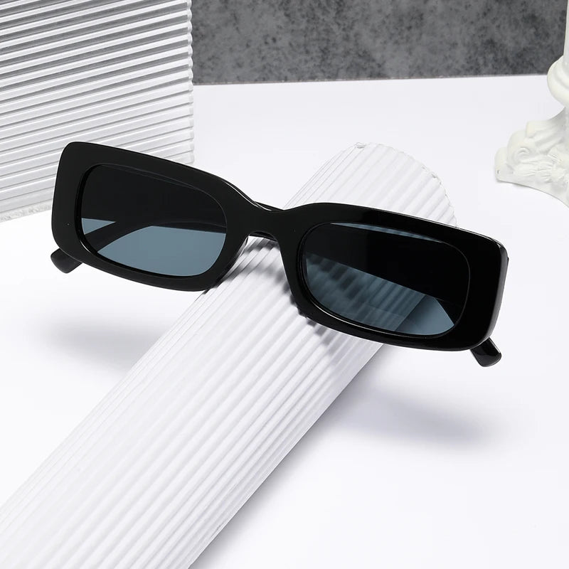 Fekete négyzet alakú napszemüveg férfiaknak, téglalap alakú, kicsi, retro stílusú, fekete lencsés, vezetéshez és horgászathoz, Oculos UV400
