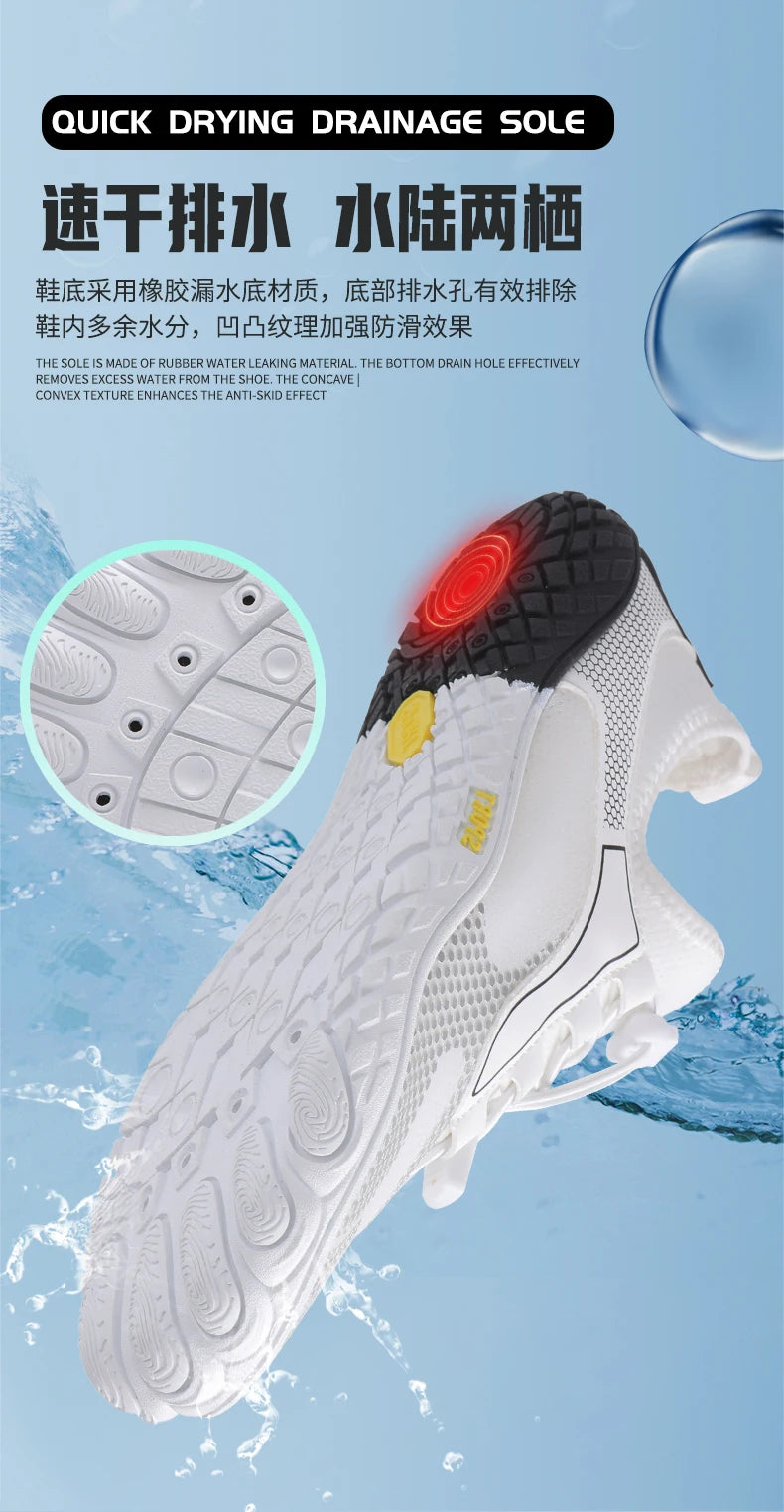 36-48# Gym Footwear Unisex Seaside Aqua Shoes Couples Vacation Beach Game Wading Shoes Men’s Squat Fitness Shoes Women’s Yoga Shoes