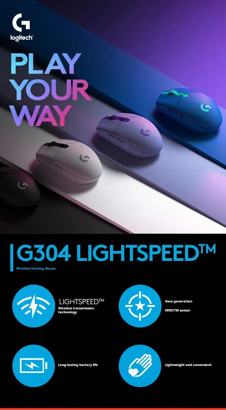 Ασύρματο ποντίκι gaming Logitech G304 LIGHTSPEED, ελαφρύ φορητό ποντίκι με macro, Jedi Survival, FPS, League of Heroes, Eat Chicken