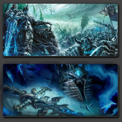 World Of Warcraft Wrath Of The Lich King Mouse Pad Large Anti-Slip Rubber Gaming MousePad Durable Desk Pad Thick Seam Edge Suita