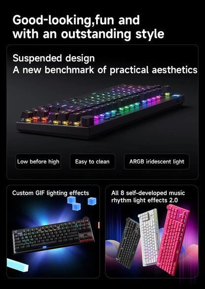 Mchose Mix87 Magnetic Switch Keyboard Wired Gaming Keyboard 8K+256K Esport 0.08ms Low Latency E-Sports Custom Gamer Accessories