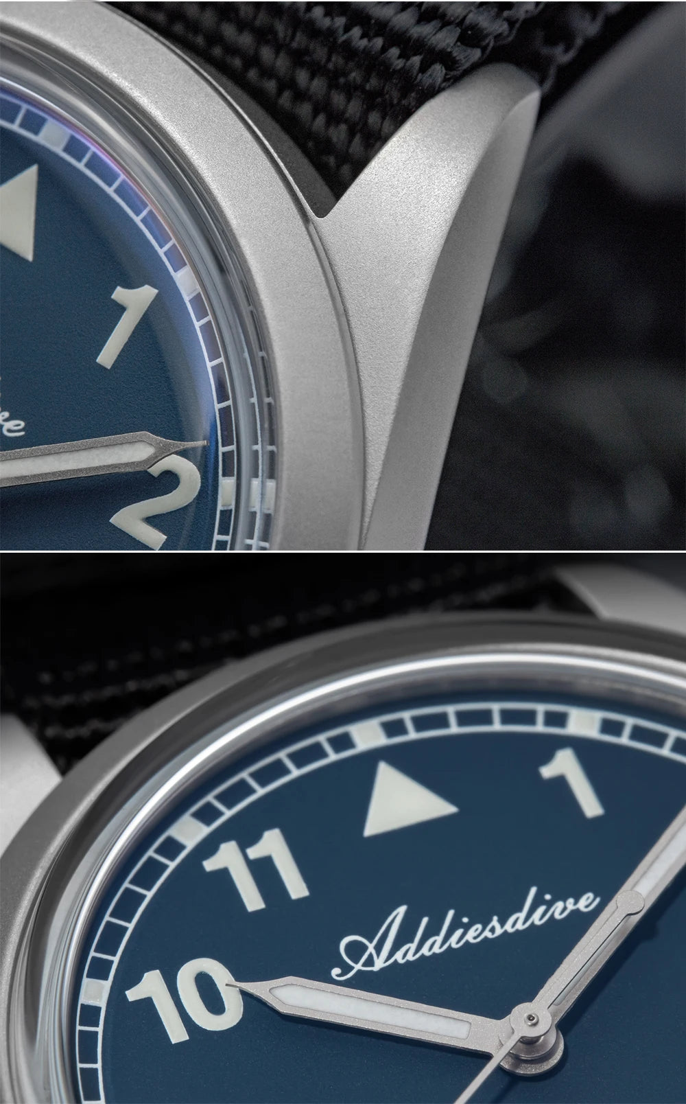 ADDIESDIVE luxus kvarc karóra férfiaknak, új, 36 mm-es, AR-bevonatú buboréküveggel, AD2079, világító, 100 m-es vízállóság, rozsdamentes acél, férfi ajándék