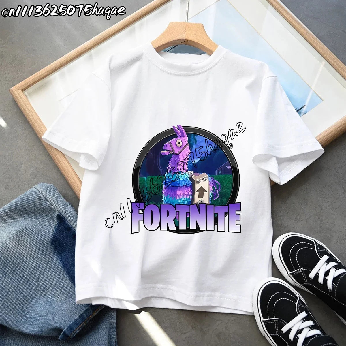 Neue Fortnite-Sommer-T-Shirts für Kinder, Cartoon-Figur-Grafik-T-Shirt, lässige Sport-Kurzarmtops für Jungen