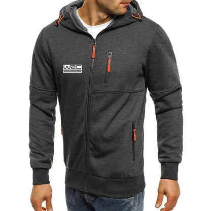 New Spring Autumn Men's World Rally Championship WRC Logo Printing Fashion Hooded Streetwear Casual Zipper High Quality Hoodies, Produit gaming premium Fraquane