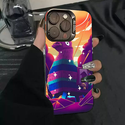 1 ks herní pouzdro F-fornite na telefon, pouzdro na telefon IMD, stříbrný kryt pro iPhone 16 15 14 13 12 11 Pro Max Plus
