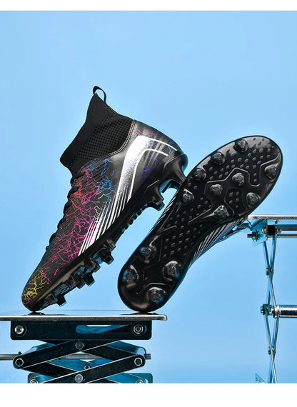Nouvelles chaussures de football professionnelles pour hommes, chaussures de football antidérapantes, unisexes, respirantes, chaussures de futsal, nouvelles chaussures à crampons, livraison directe, ultralégères