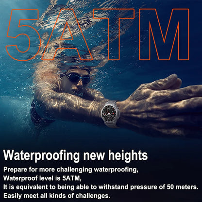 T-Rex 3 Military Smartwatch for Men  GPS Sports Tracker, 5ATM Waterproof, Heart Rate Monitor & Bluetooth Calling