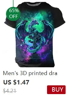 Short Sleeve Men's Wolves Graphic Print Crew Neck Tee for Summer Outdoor
