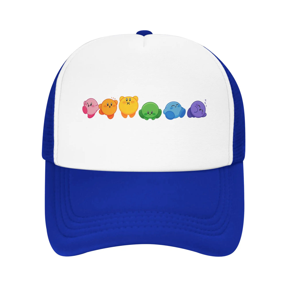 Suaugusiųjų „Kirbys Rainbow“ trukerių kepurės, vintage tinklinės beisbolo kepurės, „snapback“ kepurės, „dad hat“ kepurės, saulės kepurės, kvėpuojančios sportinės kepurės, didmeninė prekyba, naujos