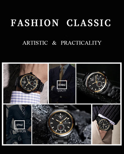 SKROX Luxury Sapphire Stainless Steel Automatic Movement Mechanical Clockwork Man Watch Military Waterproof Men's Wrist Watches