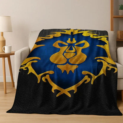Pătură din flanel WOW World of Warcraft Arthas Demon Illidan Sylvanas, pled moale și confortabil pentru casă, dormitor, pat, canapea, husă, cadou