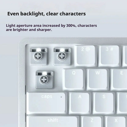 Lofree FLOW2 Mechanical Keyboard Business Office Wireless Bluetooth Wired Quiet & Gentle Sound Compatible Mute Aluminum Lump