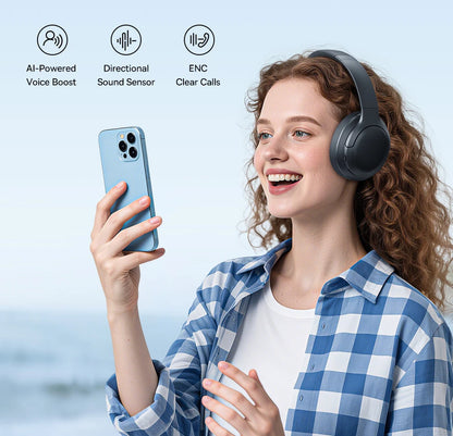 Baseus kabellose Bluetooth 5.3 Over-Ear-Kopfhörer – HiFi-40mm-Treiber, faltbares Headset mit 70H Wiedergabezeit und Spatial Audio