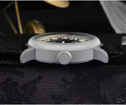 San Martin New 40mm Retro Pilot YN55 Automatic Mechanical Fashion Simple Style Men Wristwatch 100m Waterproof C3 Luminous SN0143