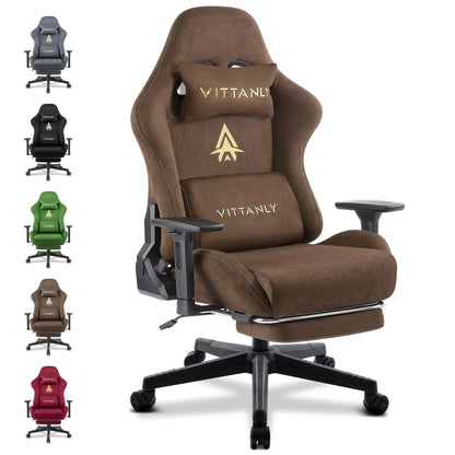 HAPIHAPPY Fashion Gaming Chair Genuine Computer Office Chair with Pocket Spring Cushion Linkage Armrests and Footrest Game Chair
