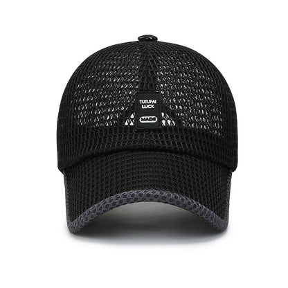Zomer mesh-pet, baseballpet, ademend, voor buiten, verstelbaar met snapback, wandel- en vispet, voor dames en heren, cool, casual, sportief, fietspet