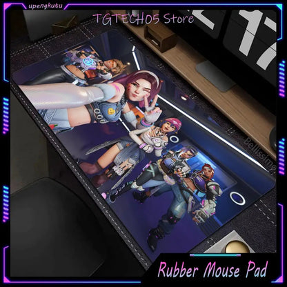 Großes Overwatch-PC-Gaming-Mauspad, süße pinke Tastatur-Erweiterungsmatte, Laptop-Gaming-Zubehör, Schreibtischmatte, Kawaii-HD-Teppich