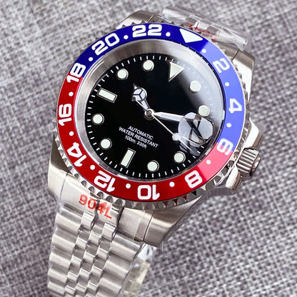 200m wasserdichte Miyota 8215 Automatikuhr für Herren, Taucheruhr, 40mm, mechanisches Uhrwerk, Leuchtanzeige, Jubilee-Armband, Glide-Lock-Schließe