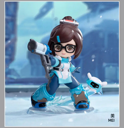 POP MART Original Overwatch Play Of The Game Series Blind Box PVC-Sammelfiguren, Schreibtischdekoration, Mädchen-Spielzeugmodell für Fans