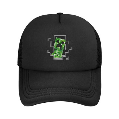 Unisex Creepers mob sticker Trucker Cap Mesh Baseball Cap Snapback Caps Hats Sun Hats Breathable Golf Hats Summer