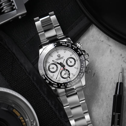Watchdives WD16500 V2 Quartz Watch VK63 Sweep Sports Chronograph Watches Sapphire AR Coating BGW9 Luminous Waterproof Watches
