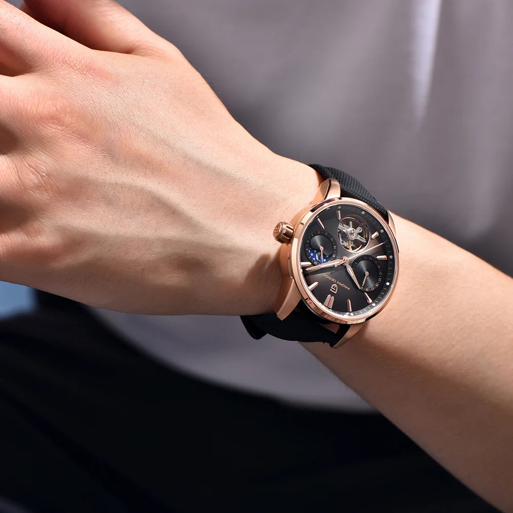 Pagani Design men’s watch, new model, luxury automatic mechanical watch, 41 mm, stainless steel, water-resistant to 10 bar, ‘racer’ style