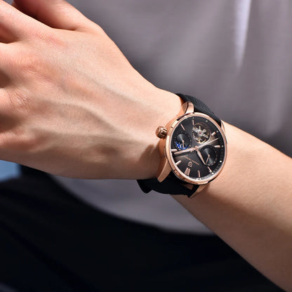 Pagani Design men’s watch, new model, luxury automatic mechanical watch, 41 mm, stainless steel, water-resistant to 10 bar, ‘racer’ style