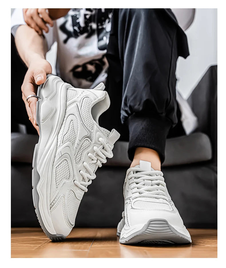Men's speed casual sneakers spring summer soft-sole anti-slip breathable outdoor running shoes fashion Youth Joker sports shoes