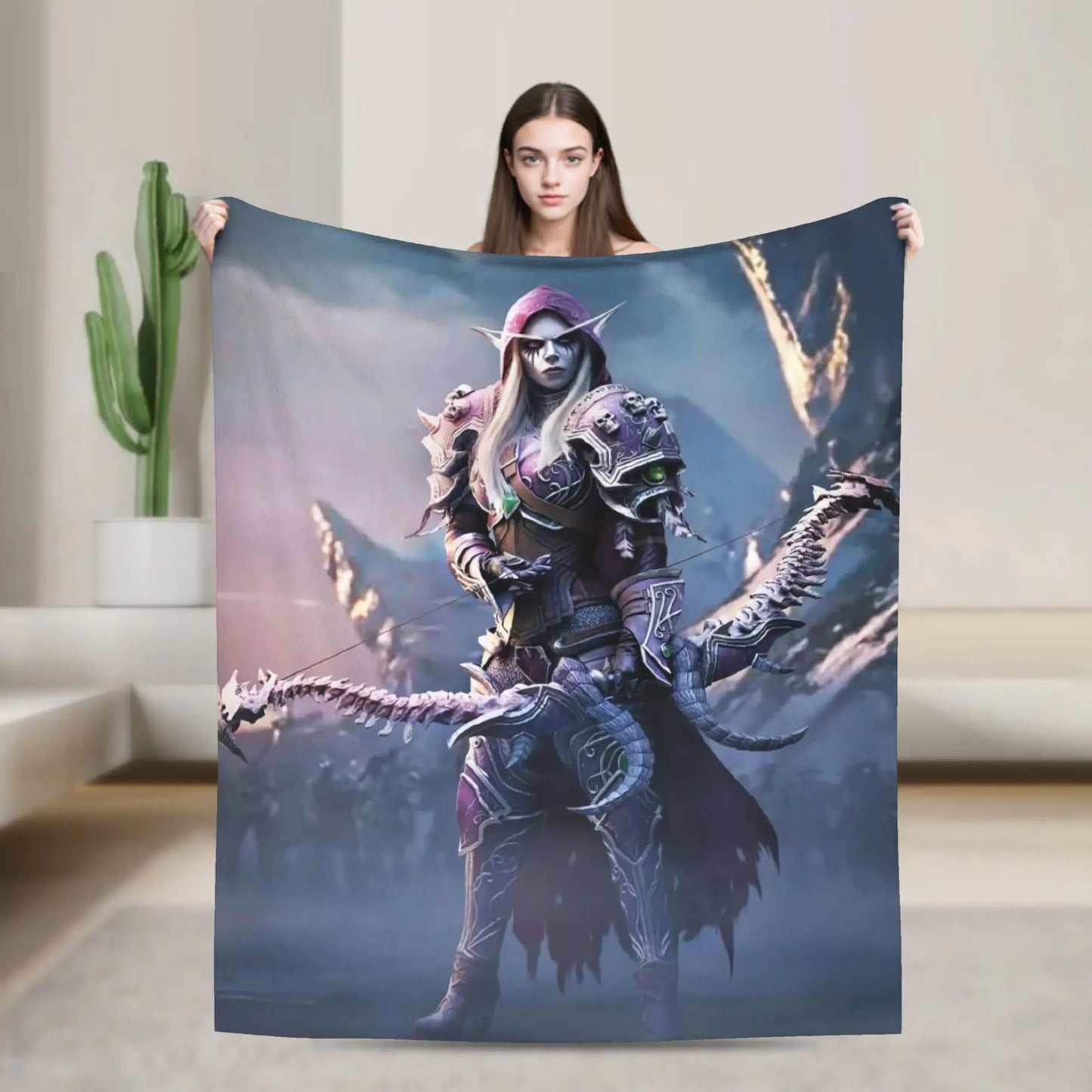 Topla deka Students Travel World of Warcraft Sylvanas Windrunner deka za prekrivanje flanelski prekrivač za uređenje doma prekrivač za krevet