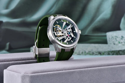 PAGANI DESIGN men’s watch – Luxury automatic mechanical model, ‘skeleton’ (open-heart) style, featuring a tourbillon, sapphire crystal with anti-reflective coating, water-resistant and luminescent.