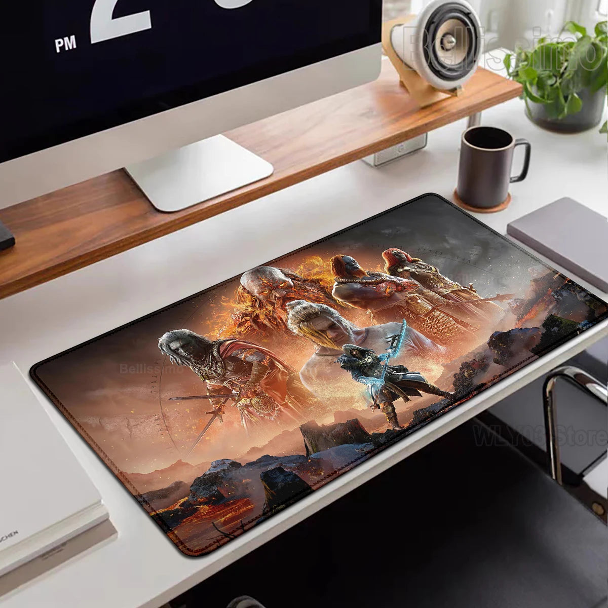 XXL egérpad God of War íróasztali szőnyeg játékos kiegészítők billentyűzet számítógépes egérpad játékosok számára nagy méretű PC-szekrény irodai asztal szőnyeg