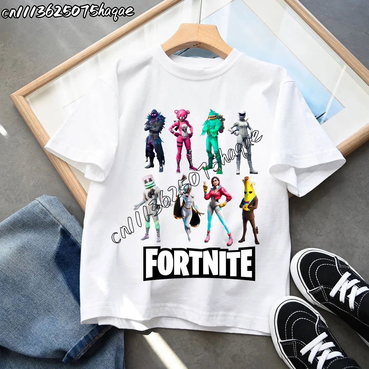 Neue Fortnite-Sommer-T-Shirts für Kinder, Cartoon-Figur-Grafik-T-Shirt, lässige Sport-Kurzarmtops für Jungen