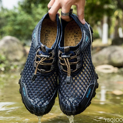 Summer Fashion Breathable Water Wading Men's Shoes, Sports and Leisure Running Trend Flat-Bottomed Mountaineering Sports Shoes
