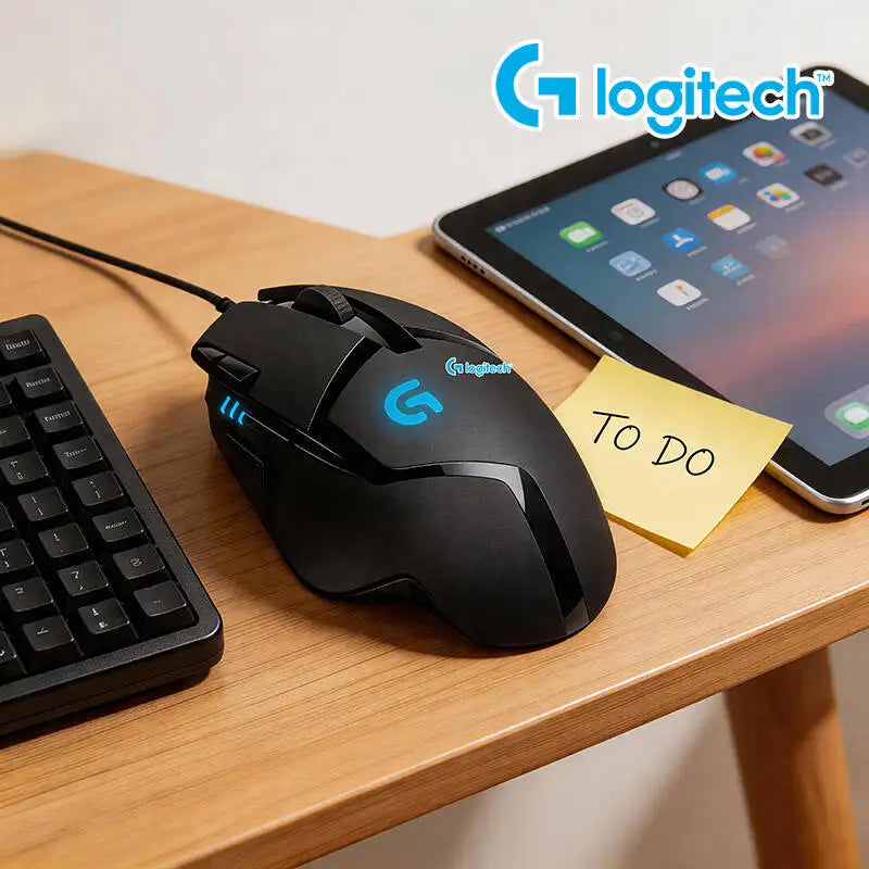 Ratón gaming con cable Logitech G402, procesador ARM de 32 bits, 8 botones, 500 IPS, antideslizante, para sesiones de juego y trabajo durante todo el día