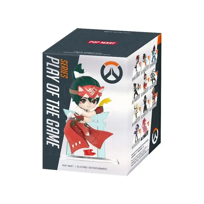 POP MART Overwatch Play of The Game serijos paslaptinga akloji dėžutė – kawaii stiliaus žaislai, dekoratyvinės figūrėlės, namų dekoras, staliniai modeliai-lėlės