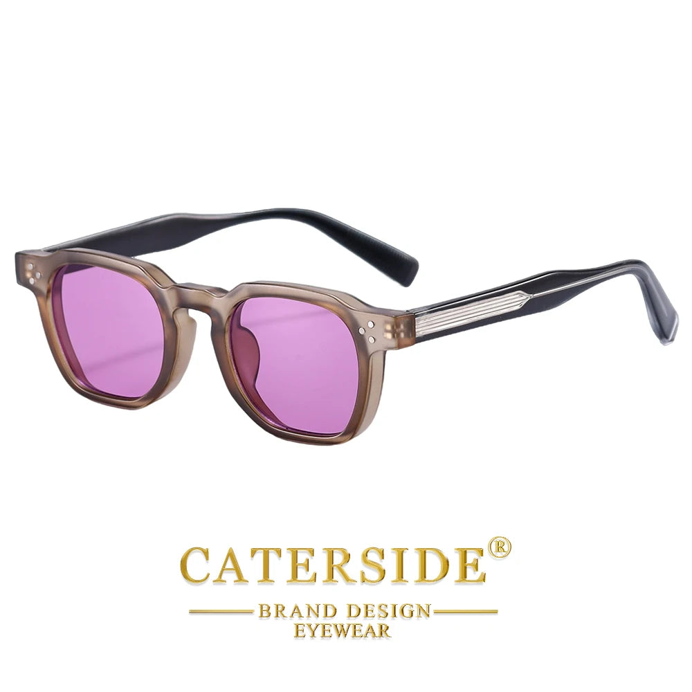 CATERSIDE Új vintage férfi napszemüveg Kiváló minőségű négyzet alakú napszemüveg Női szabadtéri, utazási, strand- és nyári divatszemüveg UV400